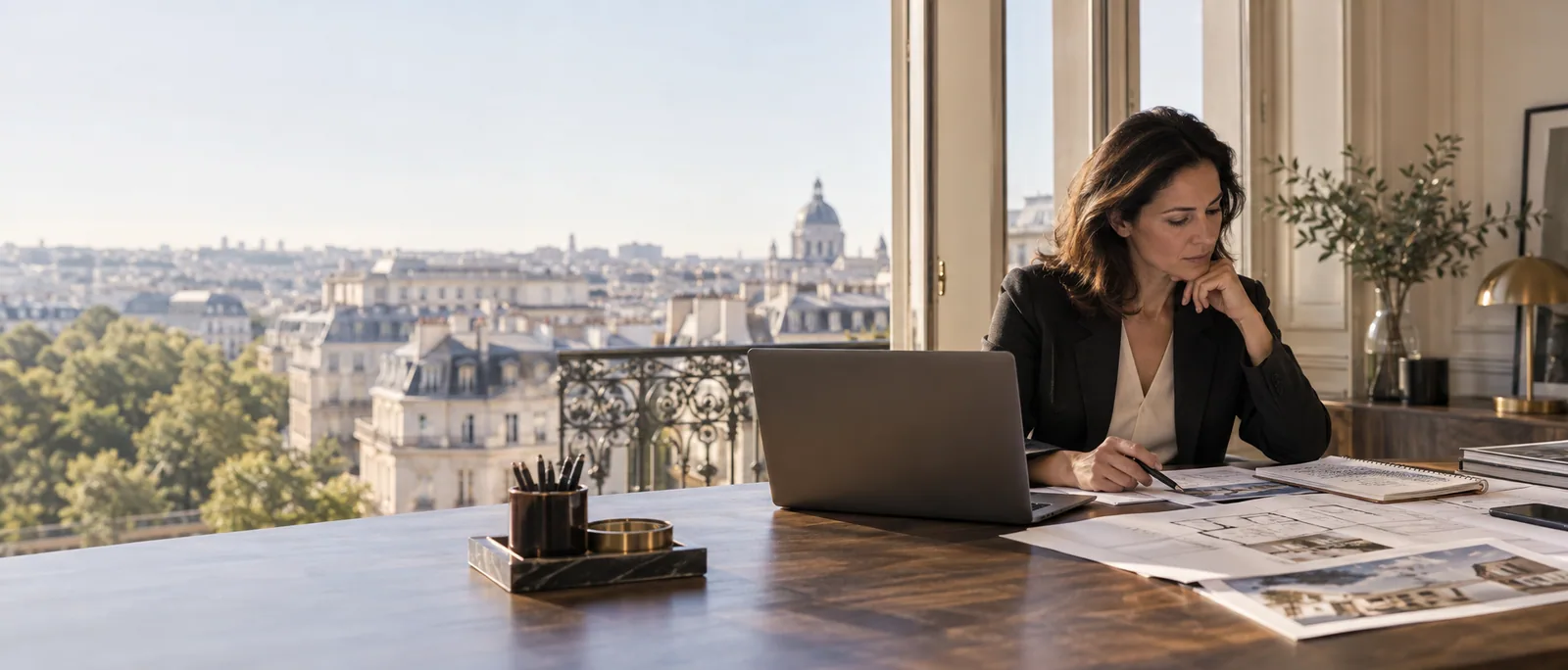 Un professionnel de l’immobilier prépare l’analyse d’une opération.